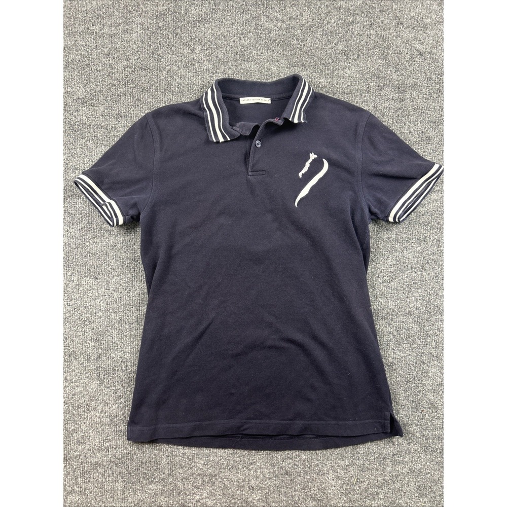 Womens Antares Sellier France Collared Polo Embroidered Navy‎ Size Medium